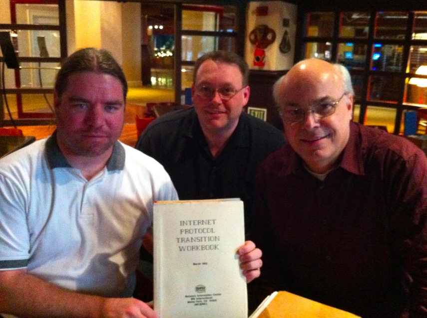 Jan, Richard and Ron with the book.